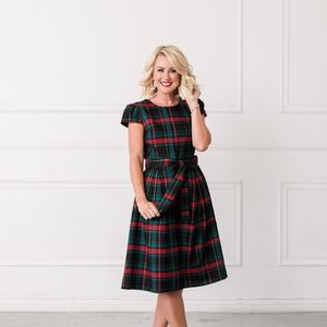 Gibson × Hi Sugarplum Plaid Dress